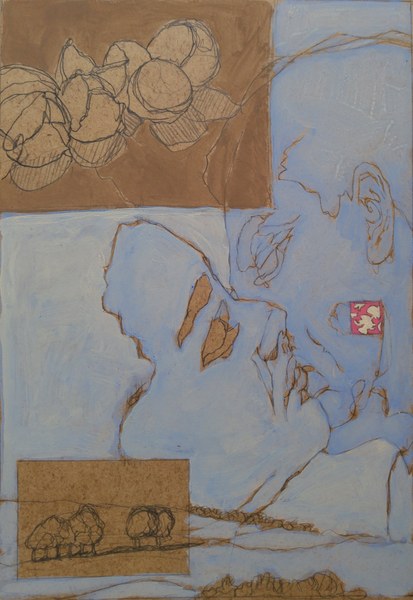 Baiser V - 21x30 - tempera